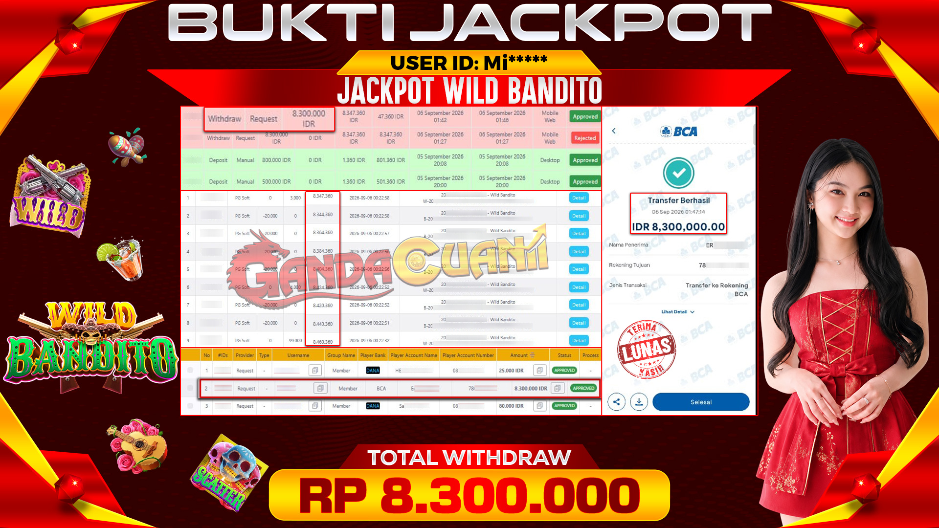 BUKTI JACKPOT WILD BANDITO PG SOFT 