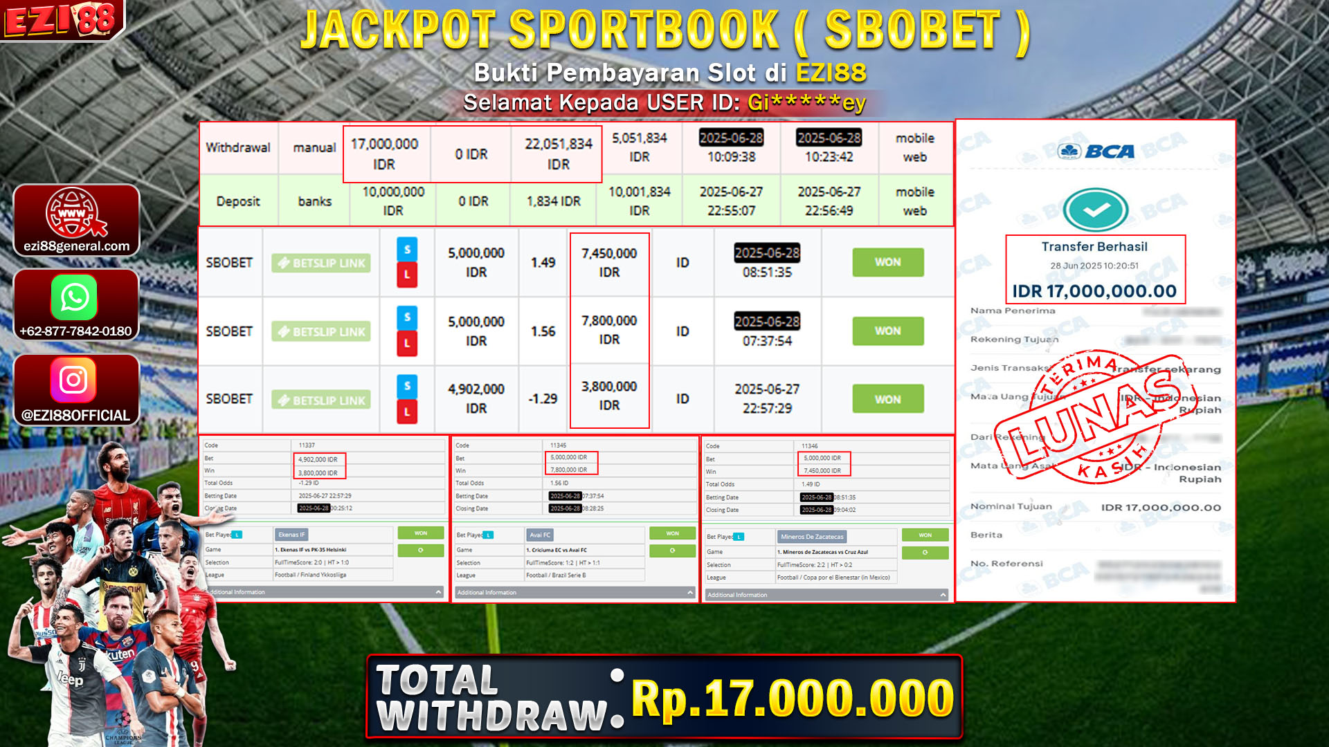 JACKPOT SPORTBOOK ( SBOBET )