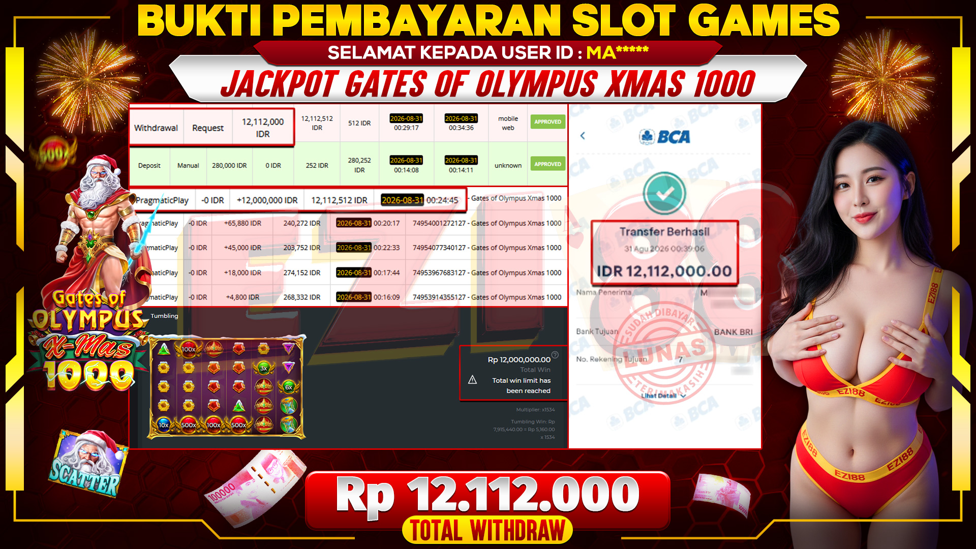 JACKPOT GATES OF OLYMPUS XMAS 1000