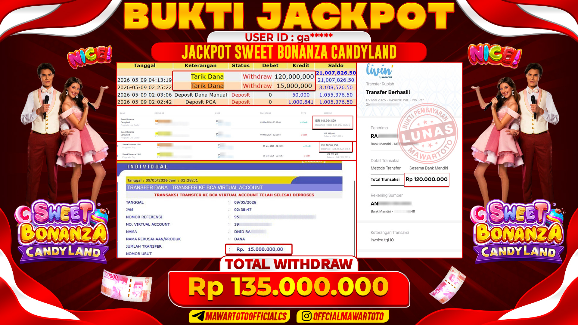 JACKPOT SWEET BONANZA CANDYLAND