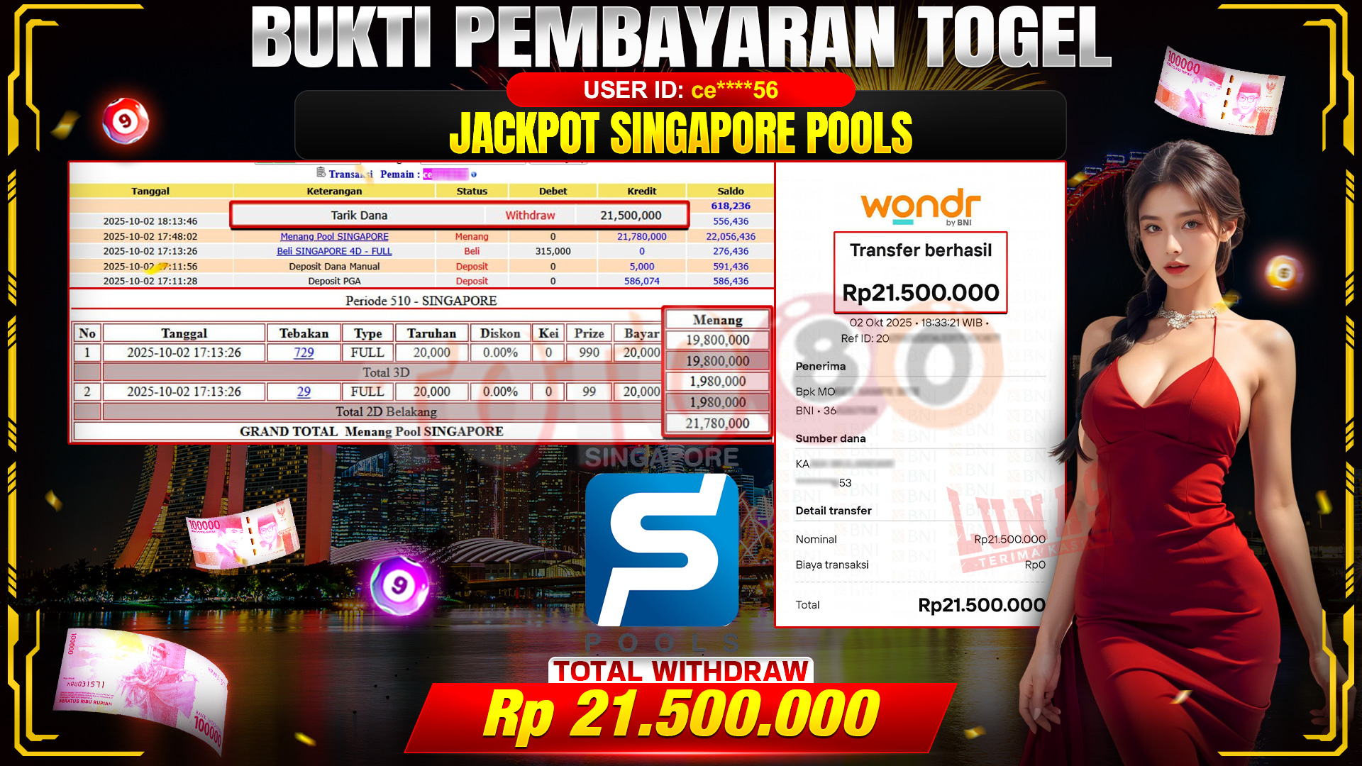 🎉 TOTO80 – JACKPOT TOGEL SINGAPORE POOLS RP.21,500,000,- TELAH DIBAYARKAN! 🎉