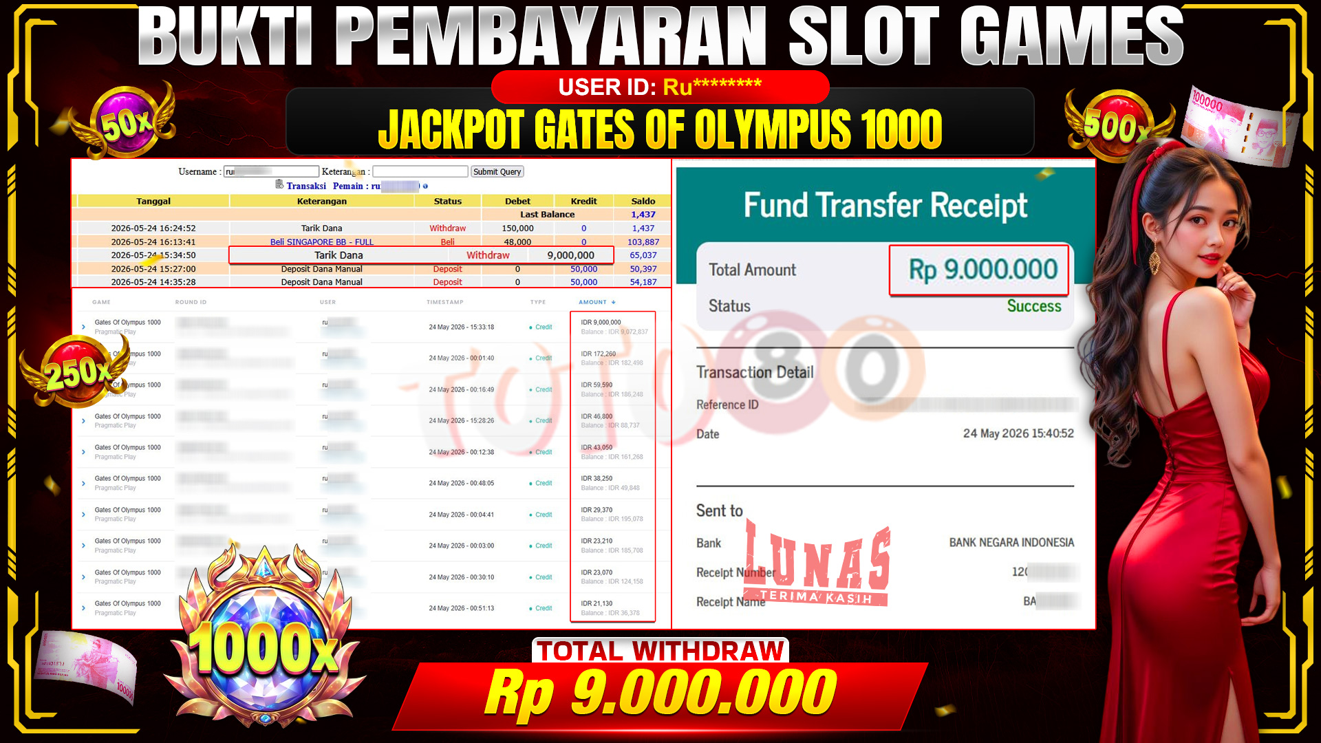 💰🎉 TOTO80 – JACKPOT SLOT GATES OF OLYMPUS 1000 RP. 9,000,000,-  TELAH DIBAYARKAN!💰🎉