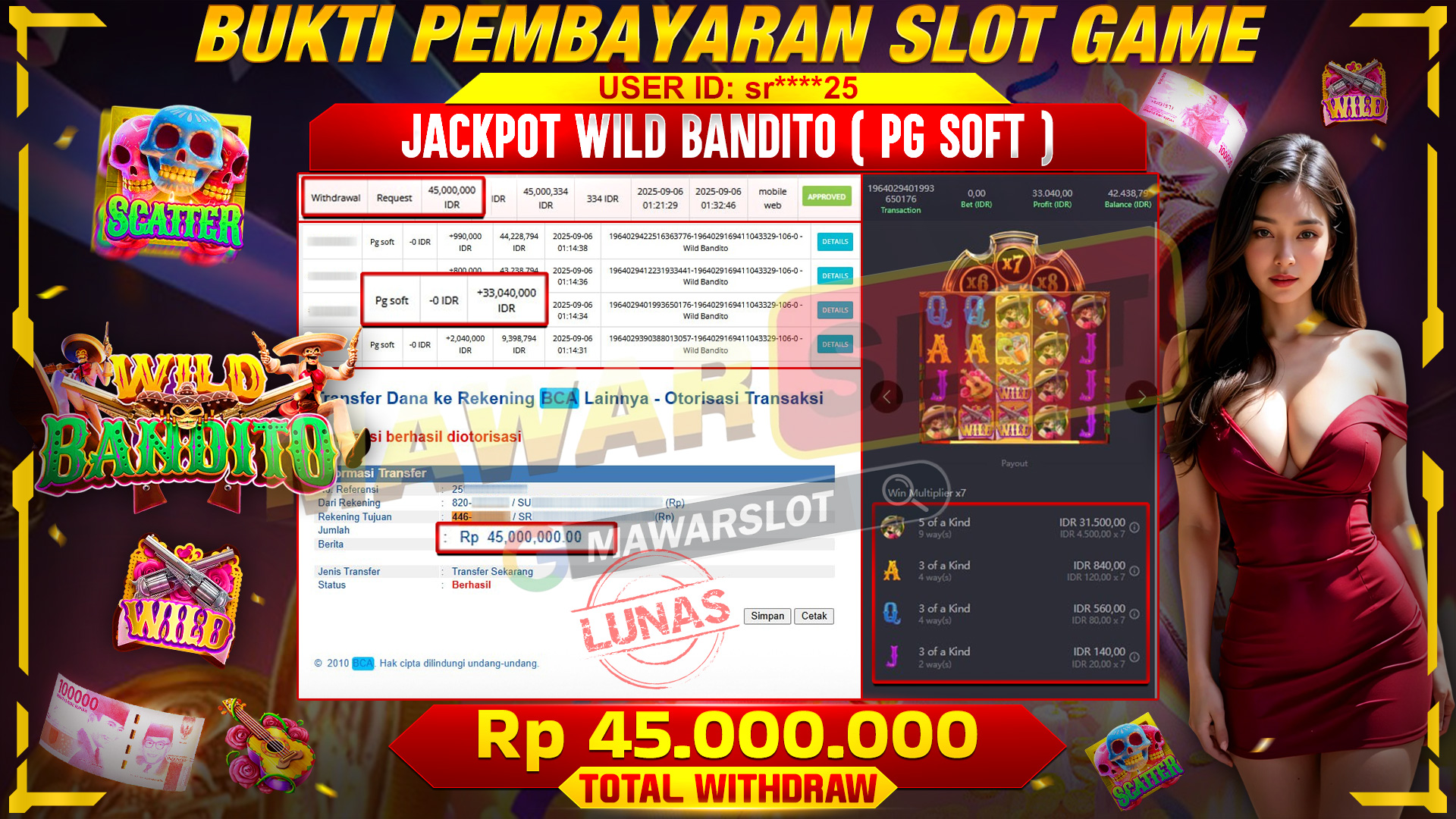 Bukti Nyata! Wild Bandito Bayar Besar di Mawarslot Wild Bandito Bikin Tajir Mendadak – 45 Juta Langsung