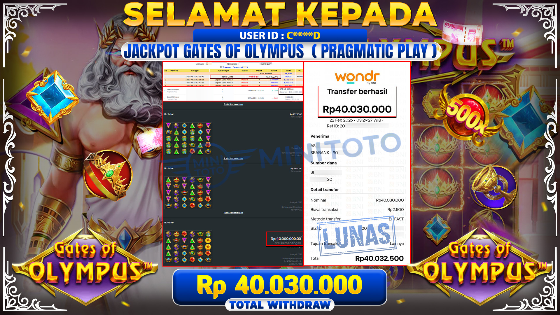 JACKPOT SLOTGates Of Olympus - Pragmatic Play