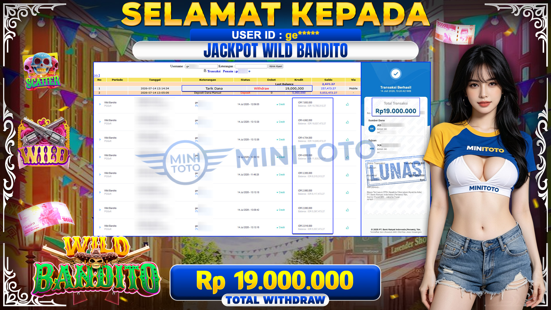 BUKTI JACKPOT Wild Bandito PGSoft