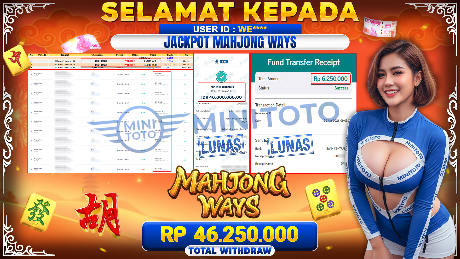 BUKTI JACPOT Mahjong Ways - PGSoft