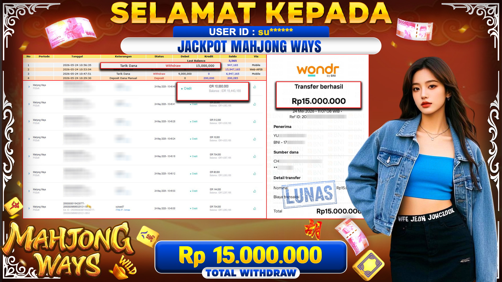 BUKTI JACKPOT MAHJONG WAYS - PG SOFT