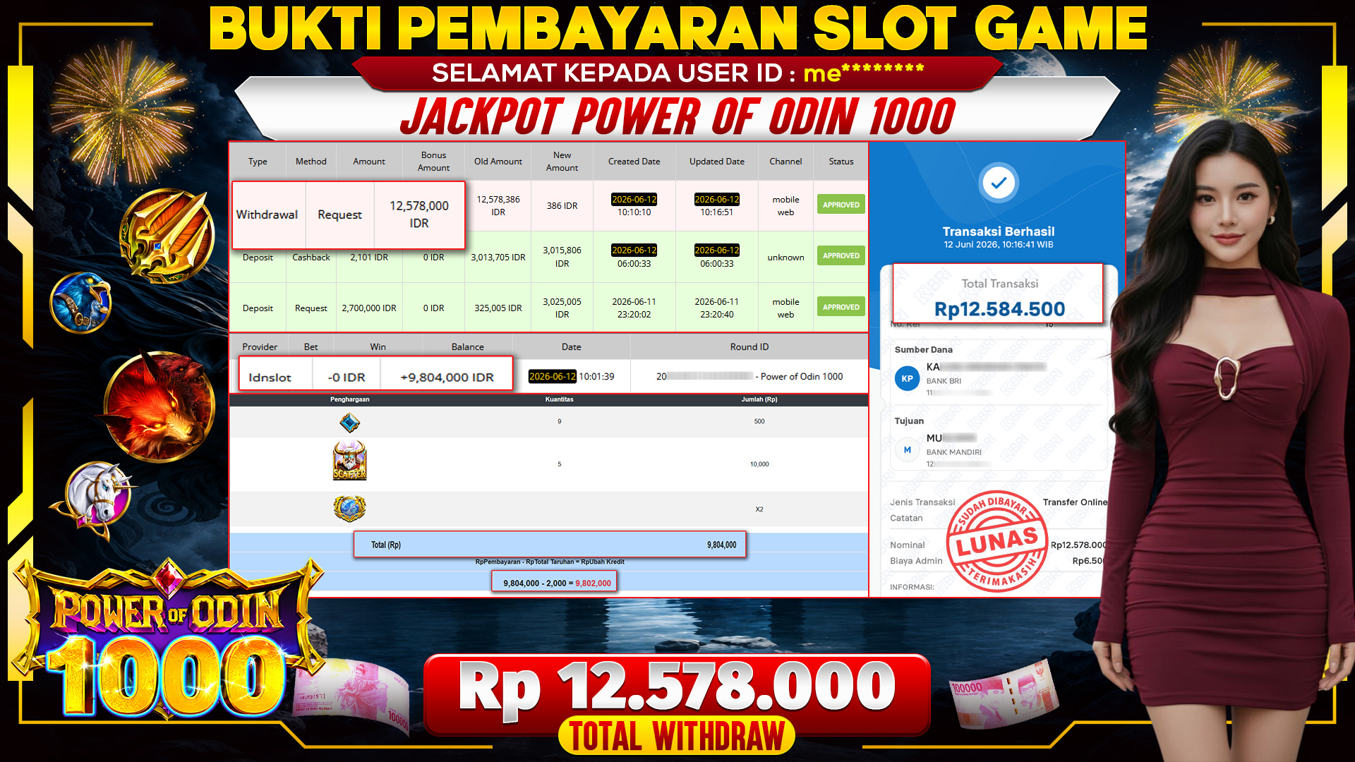 JACKPOT POWER OF ODIN 1000