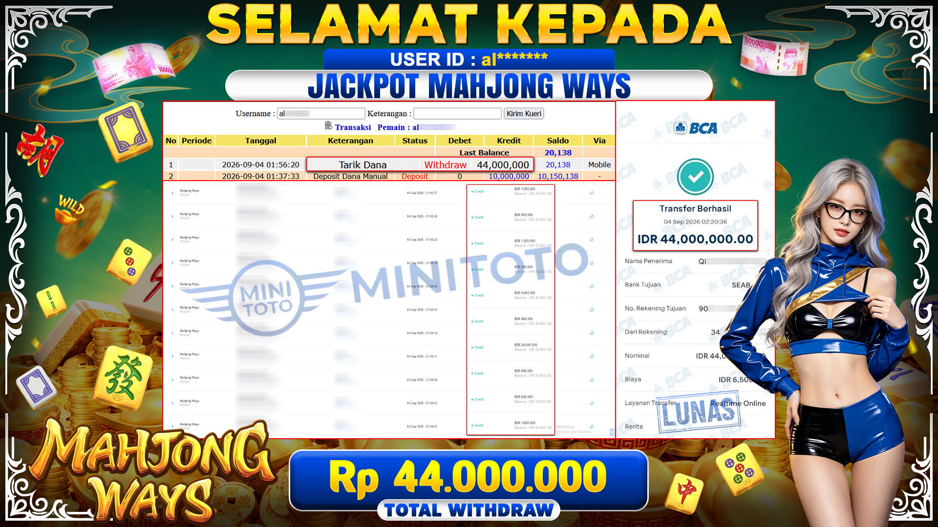 BUKTI JACKPOT SLOT Mahjong Ways PGSoft
