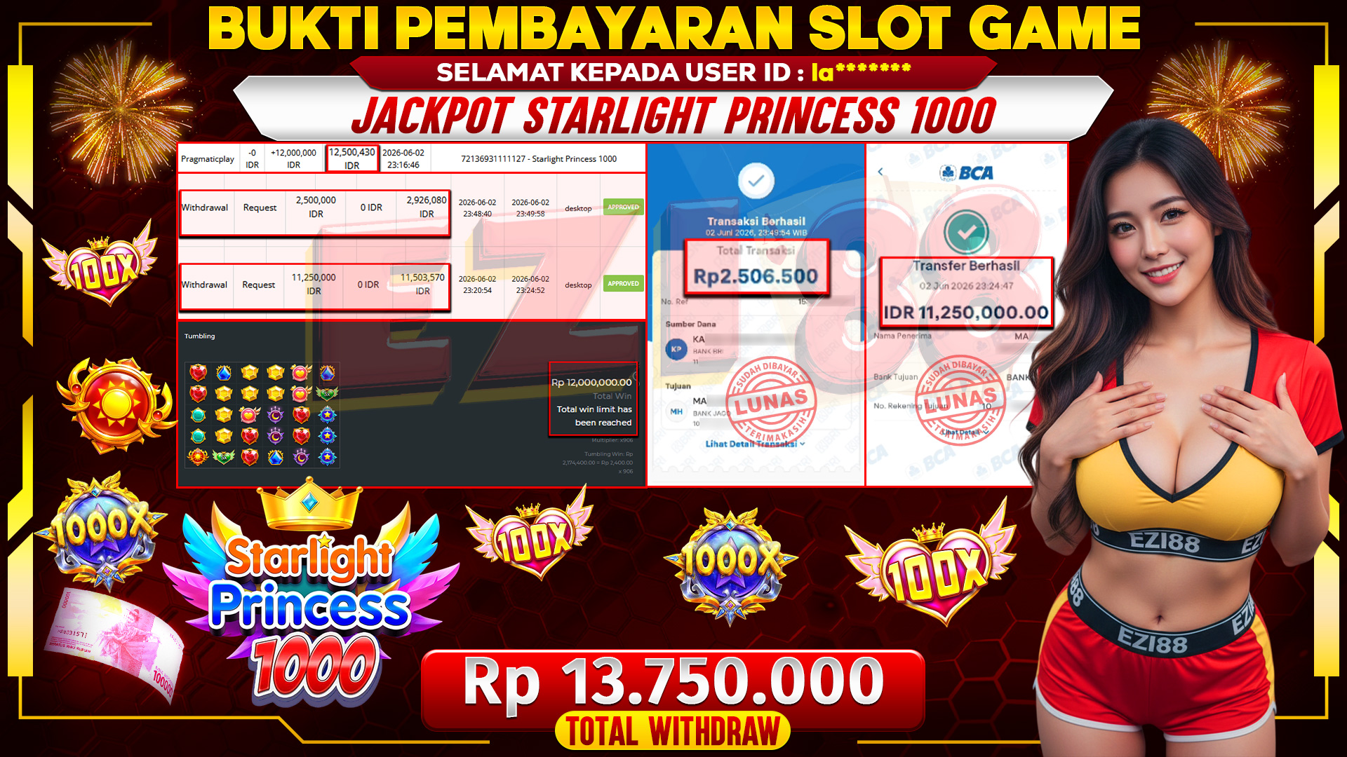JACKPOT STARLIGHT PRINCESS 1000