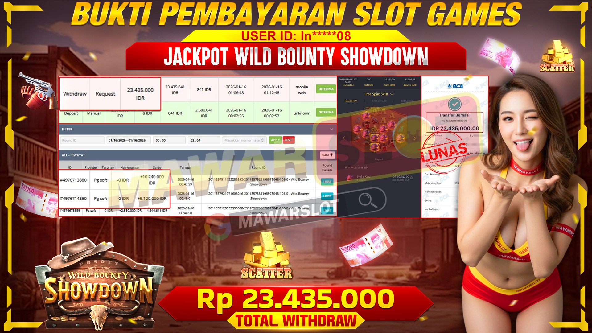 DUEL LIAR DIMULAI! WILD BOUNTY SHOWDOWN MELEDAK