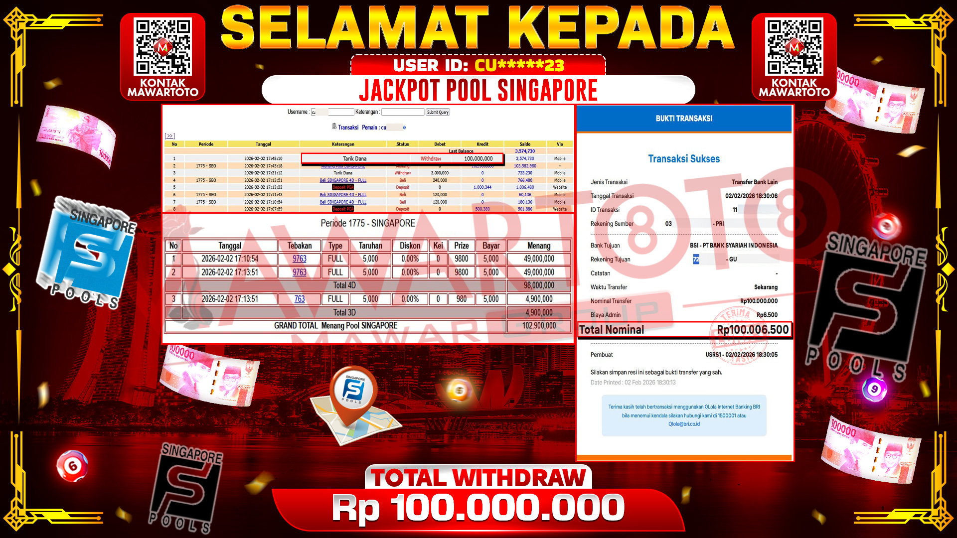 JACKPOT POOL SINGAPORE