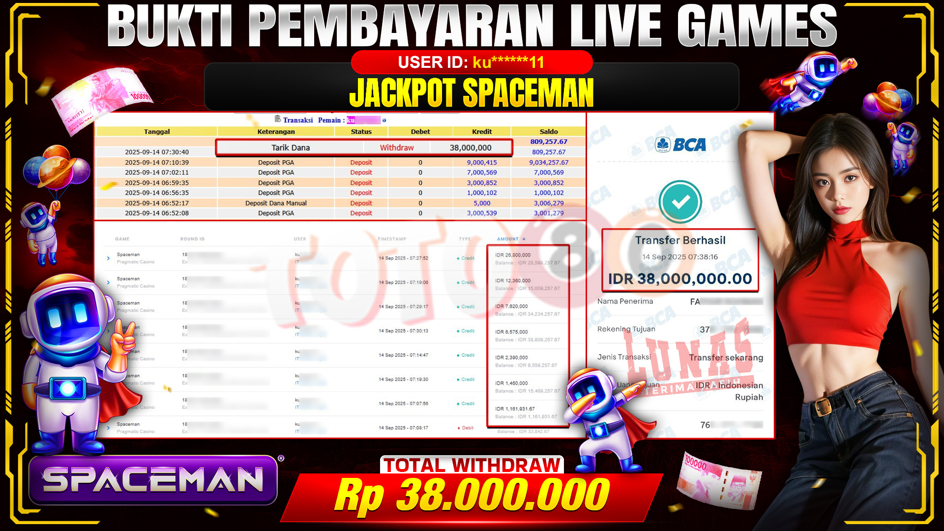 🎉 TOTO80 – JACKPOT SPACEMAN RP.38,000,000,- TELAH DIBAYARKAN! 🎉
