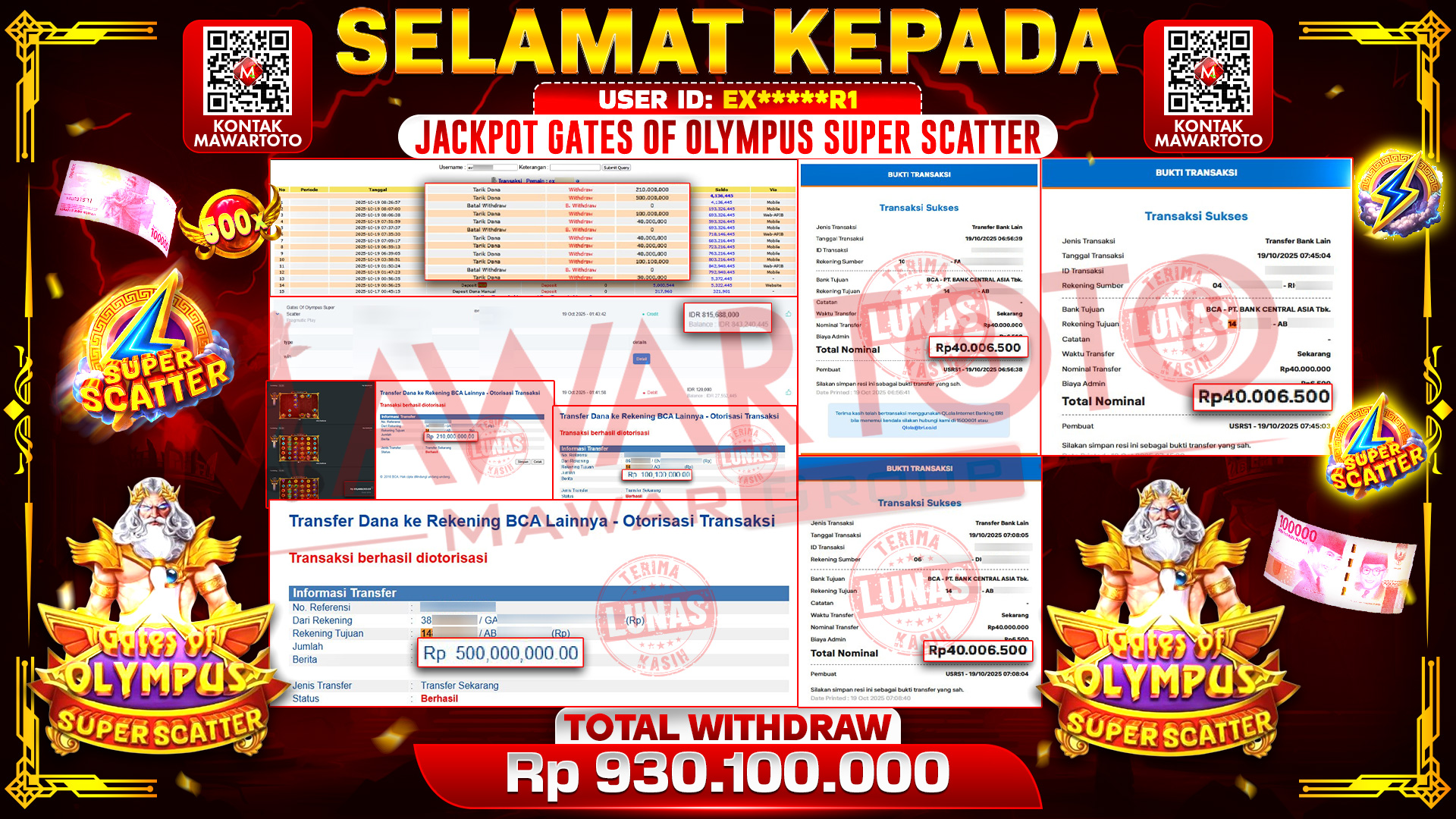 JACKPOT GATES OF OLYMPUS SUPER SCATTER