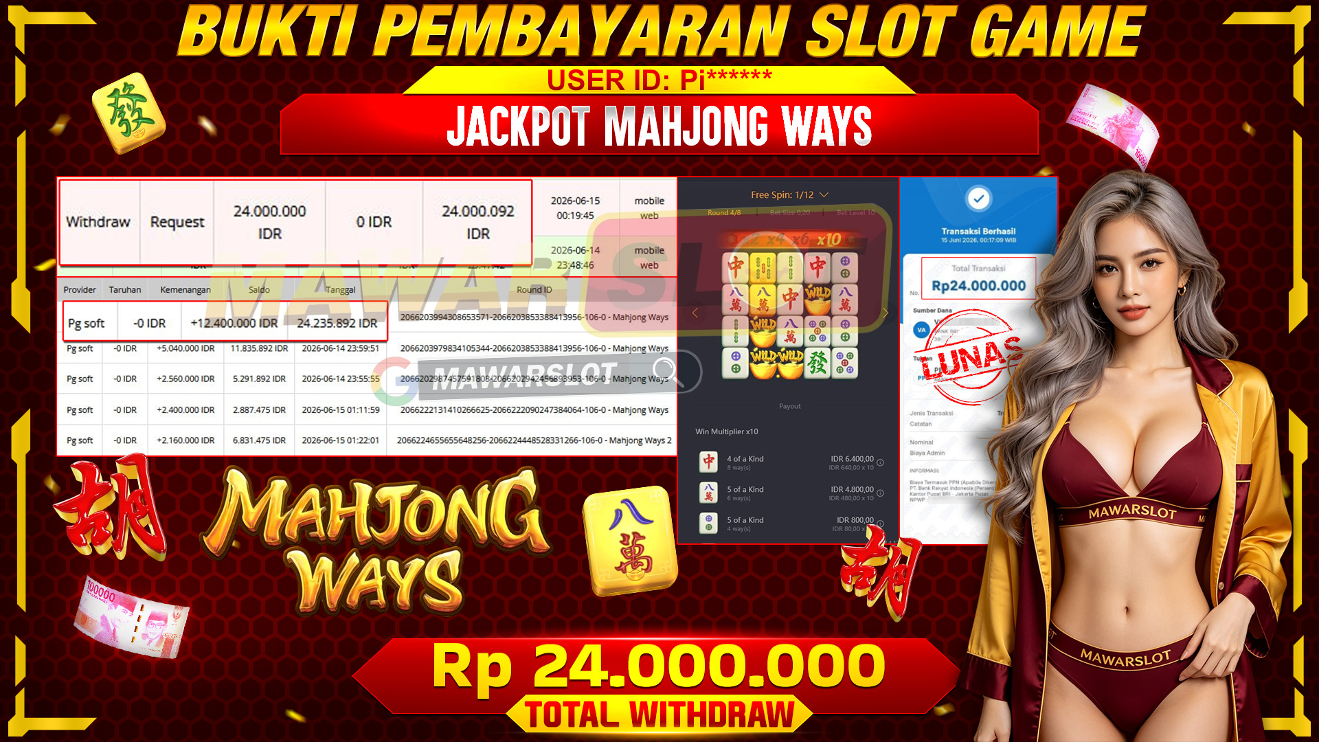 Hujan Wild dan Scatter! Mahjong Ways Jadi Primadona Pemburu Cuan!