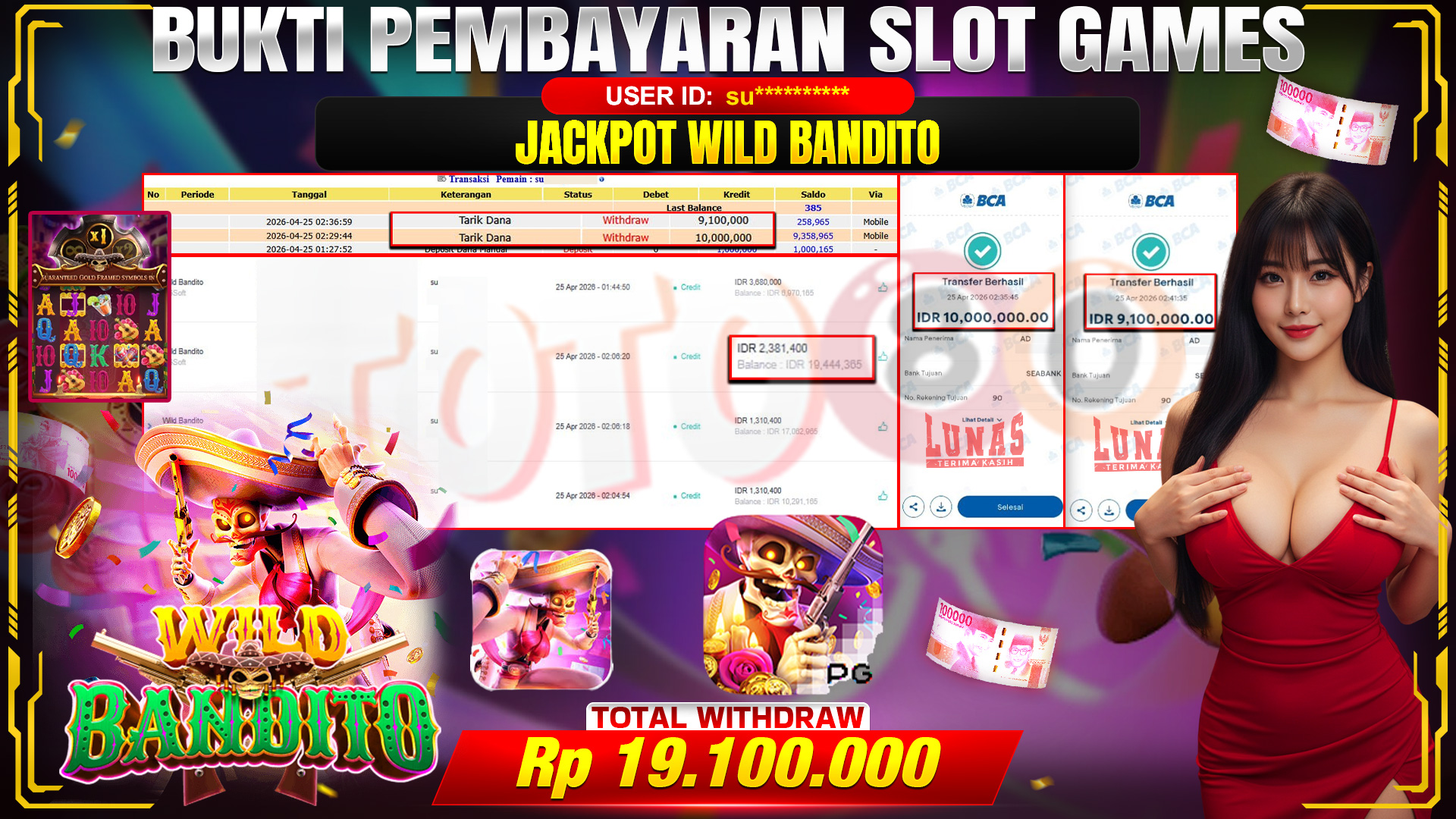 💰🎉 TOTO80 – JACKPOT SLOT WILD BANDITO RP. 19,100,000,-  TELAH DIBAYARKAN! 💰🎉