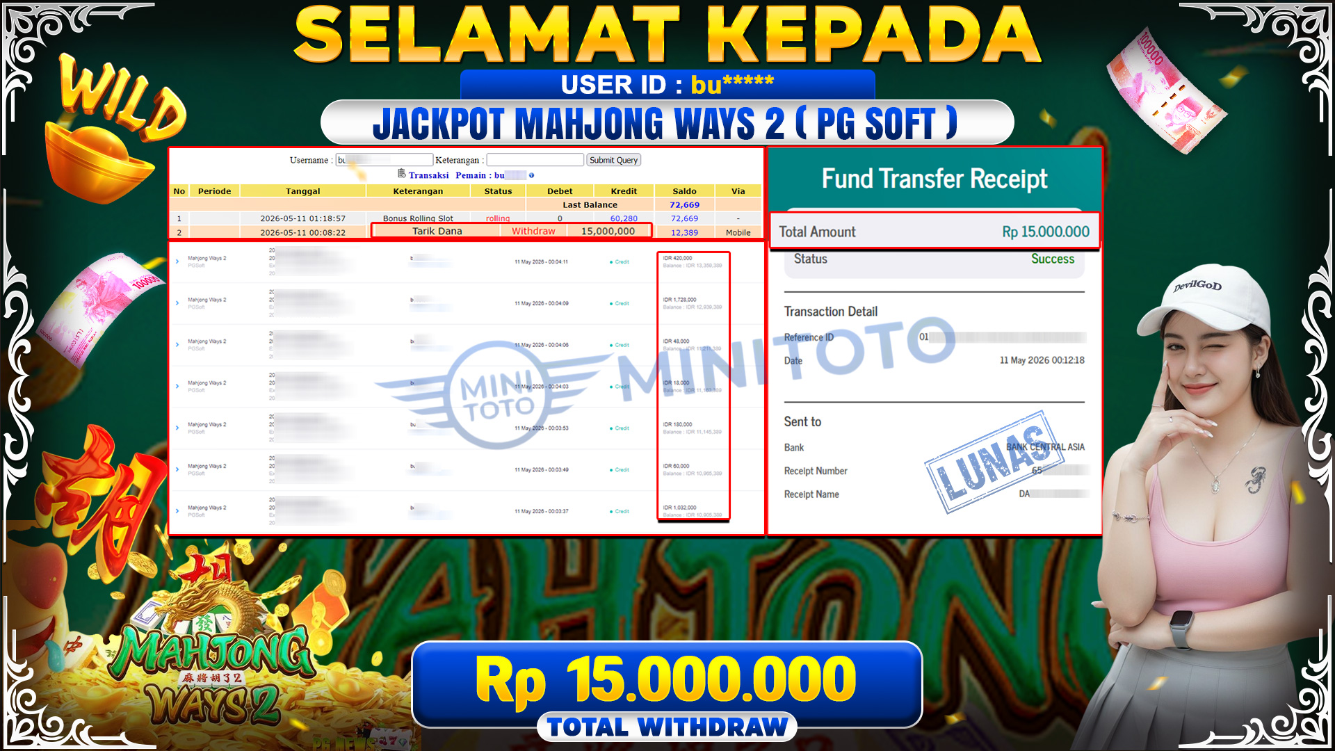 BUKTI JACPOT Mahjong Ways 2 - PGSoft