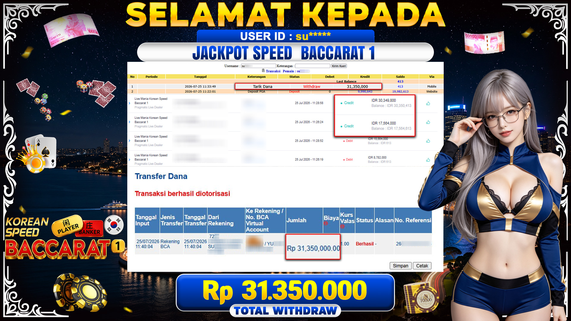 BUKTI JACKPOT SPEED BACCARAT 1 