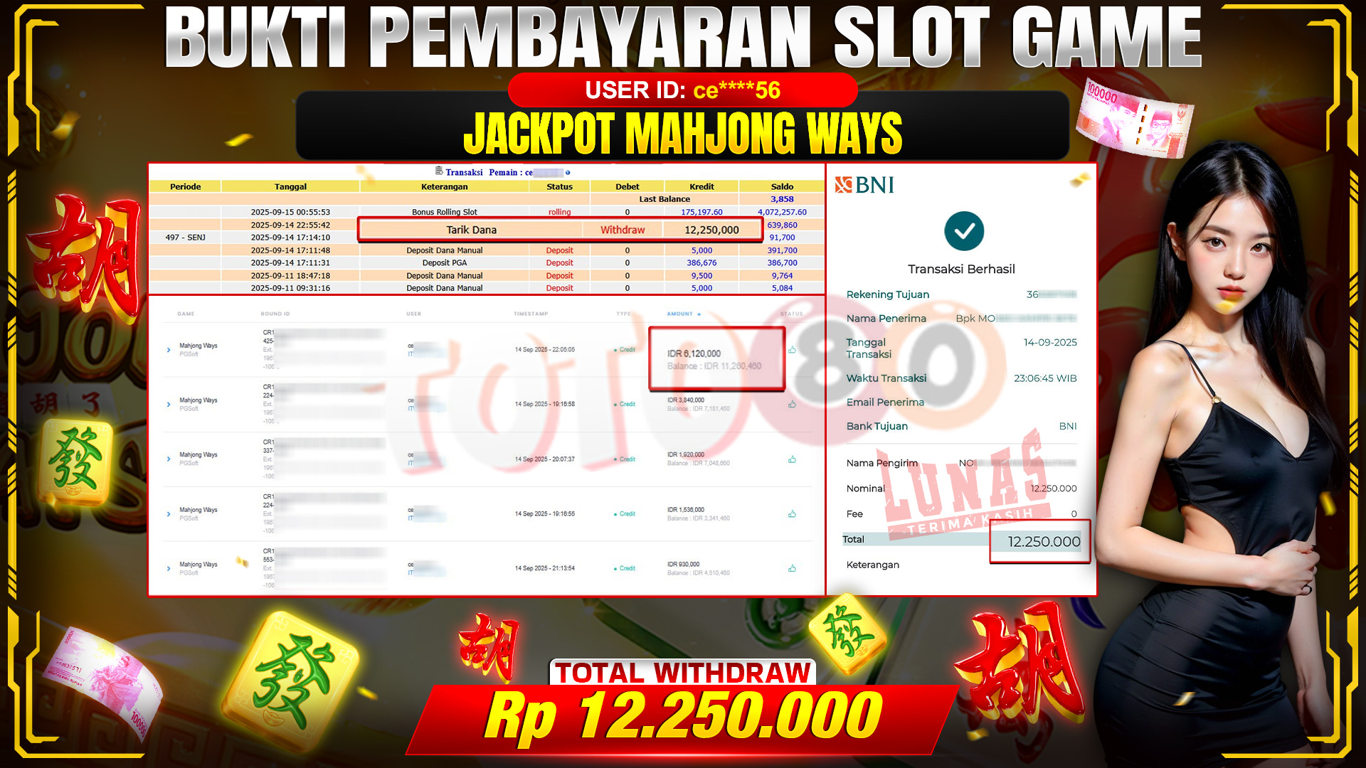 🎉 TOTO80 – JACKPOT SLOT MAHJONG WAYS RP.12,250,000,- TELAH DIBAYARKAN! 🎉