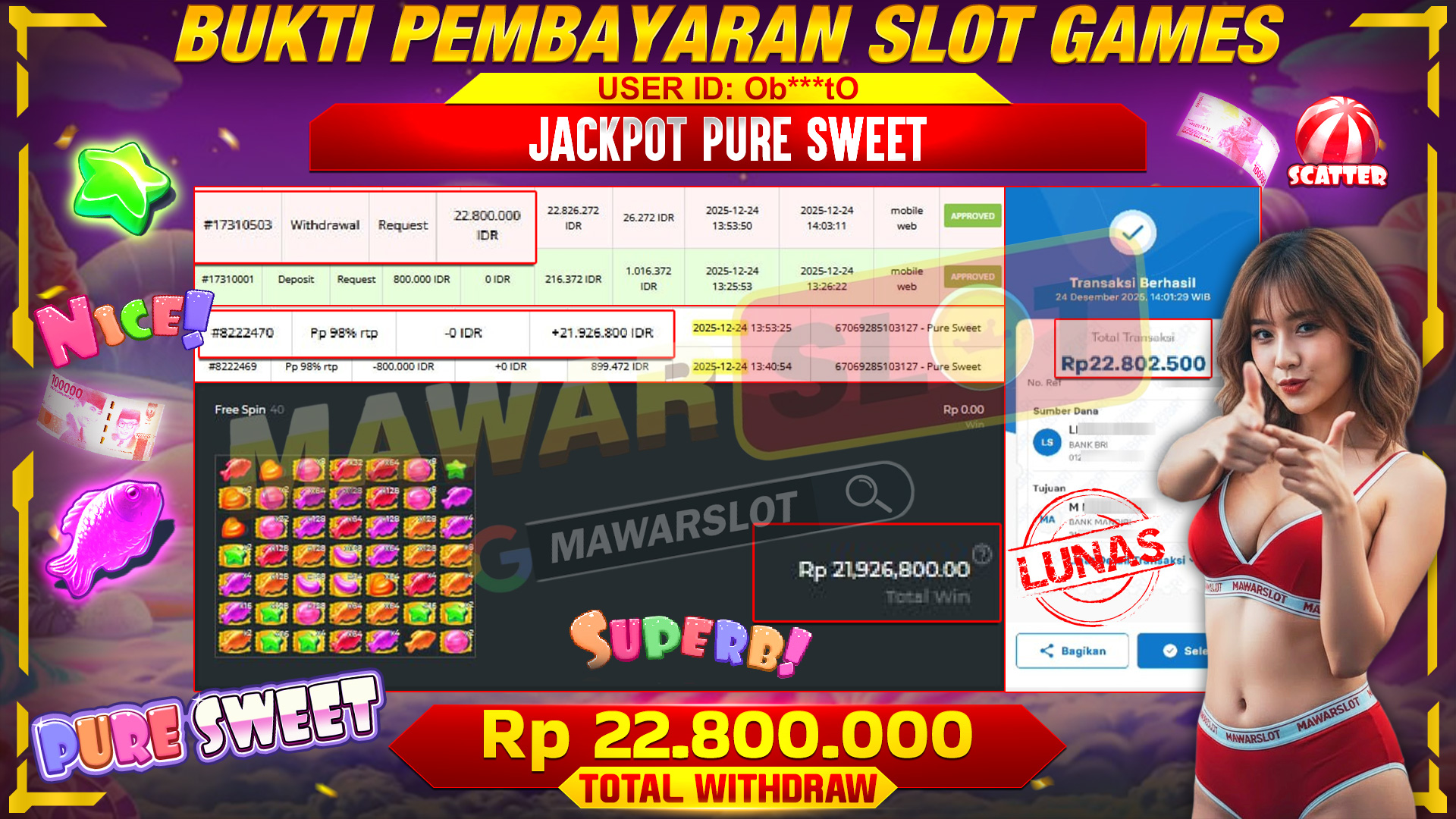 Sentuhan Manis, Hasil Berkelas di Pure Sweet