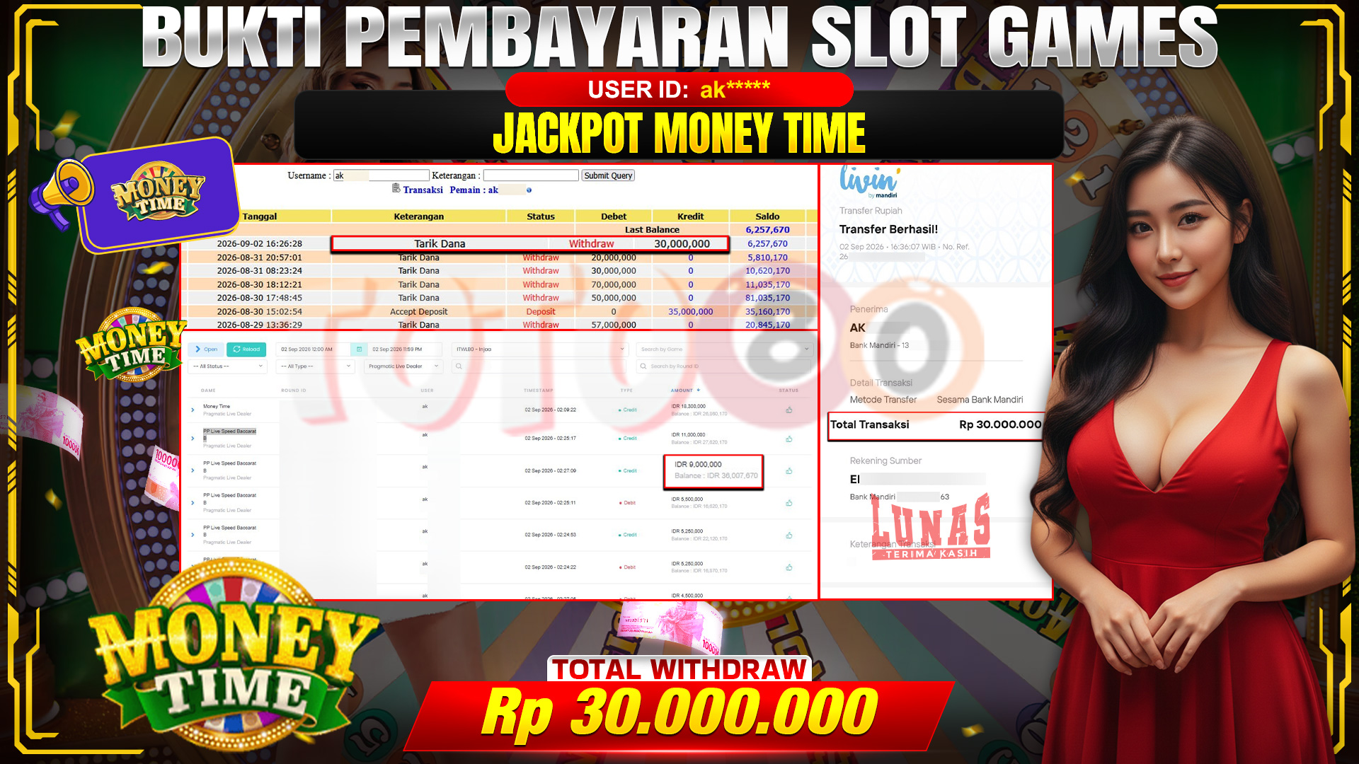 💰🎉 TOTO80 – JACKPOT MONEY TIME  RP. 30,000,000,- TELAH DIBAYARKAN!💰🎉