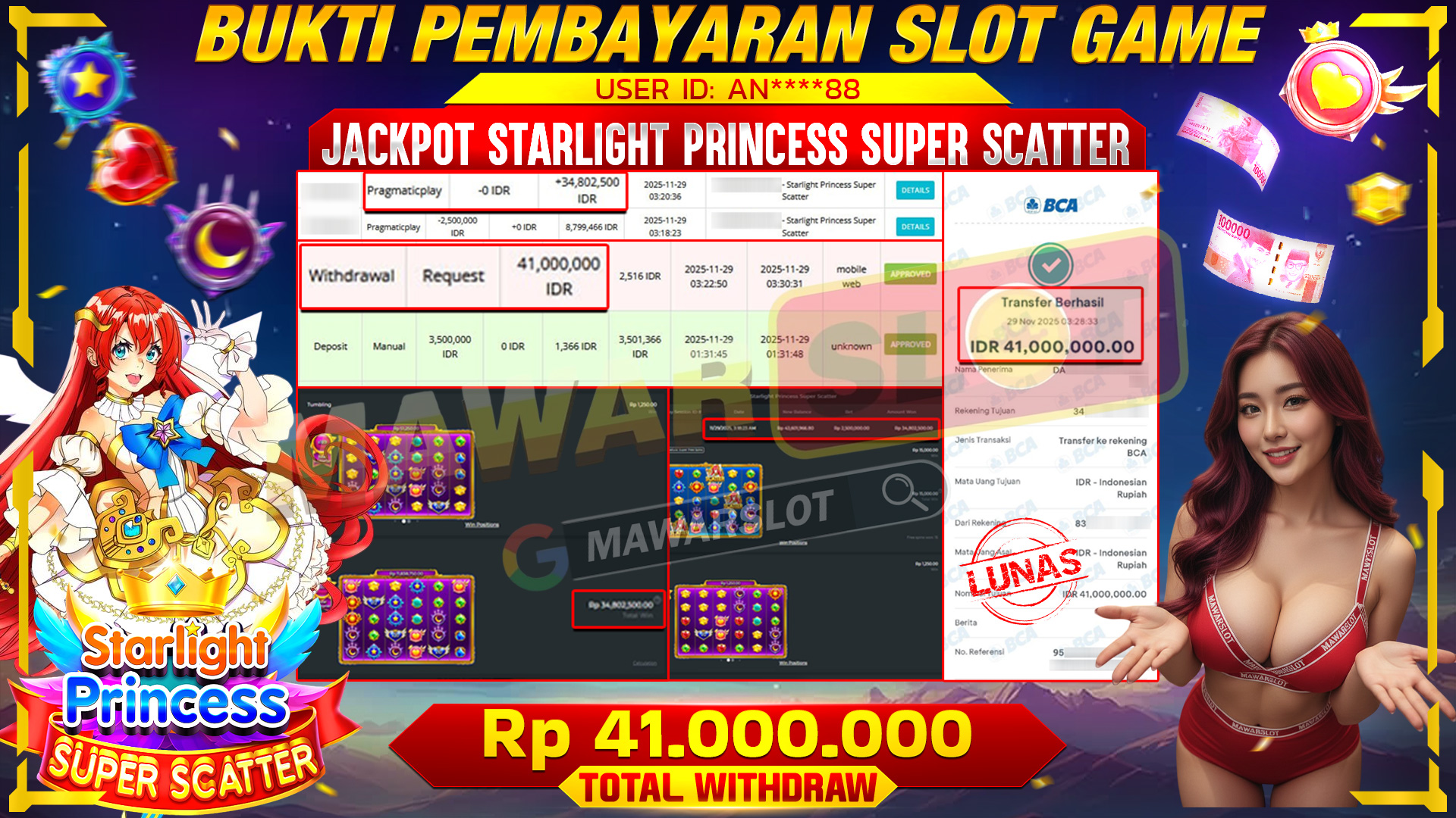 Starlight Princess Super Scatter: Cahaya Pecah, Layar Meledak!