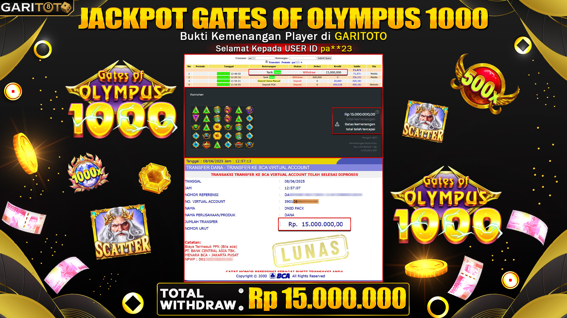 JACKPOT GATES OF OLYMPUS 1000