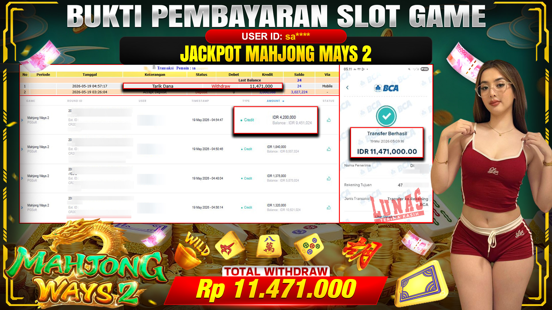 💰🎉 TOTO80 – JACKPOT SLOT MAHJONG WAYS 2 RP. 11,471,000,- TELAH DIBAYARKAN!💰🎉