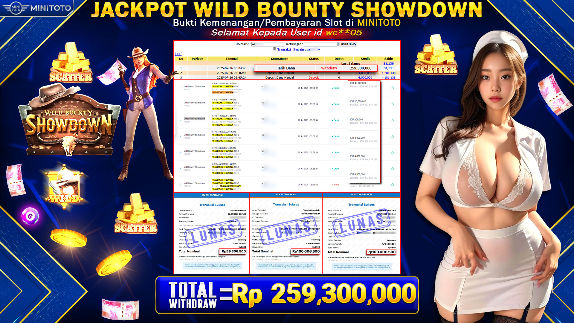 JACKPOT SLOT WILD BOUNTY SHOWDOWN (PG SOFT)