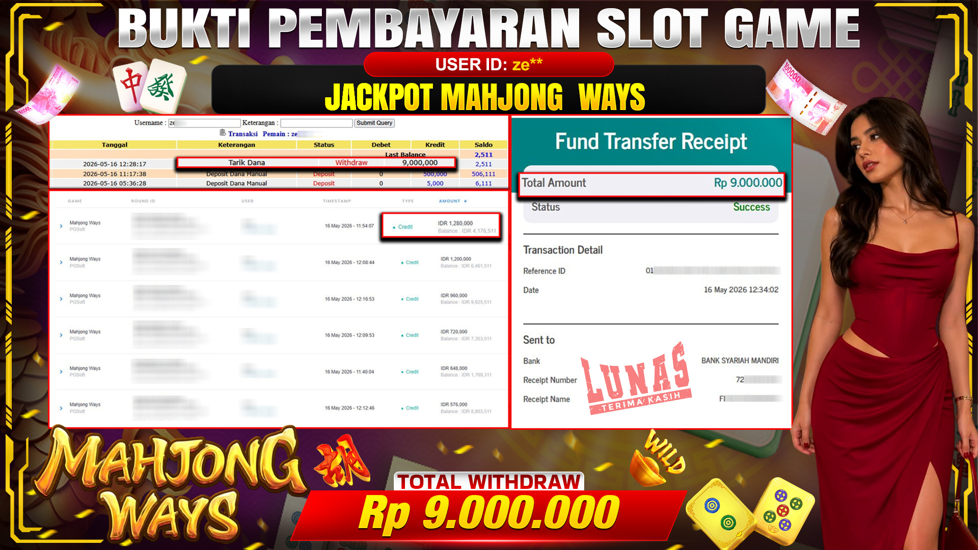 💰🎉 TOTO80 – JACKPOT SLOT MAHJONG WAYS  RP. 9,000,000,-  TELAH DIBAYARKAN!💰🎉