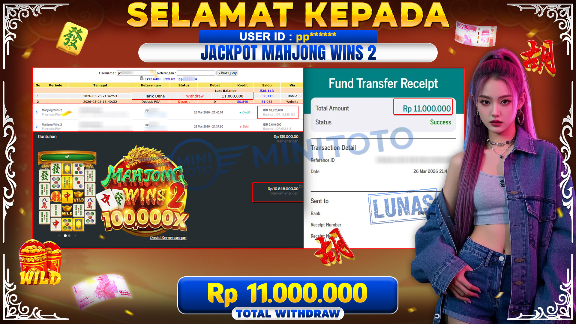 BUKTI JACKPOT Mahjong Wins 2 - Pragmatic Play