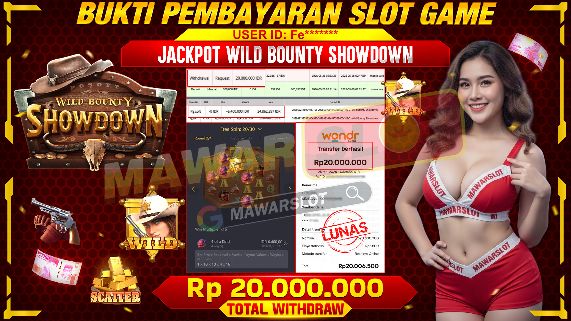 Wild Bounty Showdown: Koboi Santuy Tapi Scatter-nya Brutal!