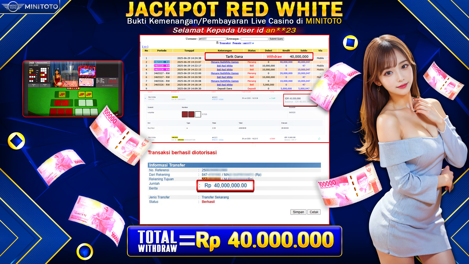 JACKPOT Redwhite Game ( Livegame )