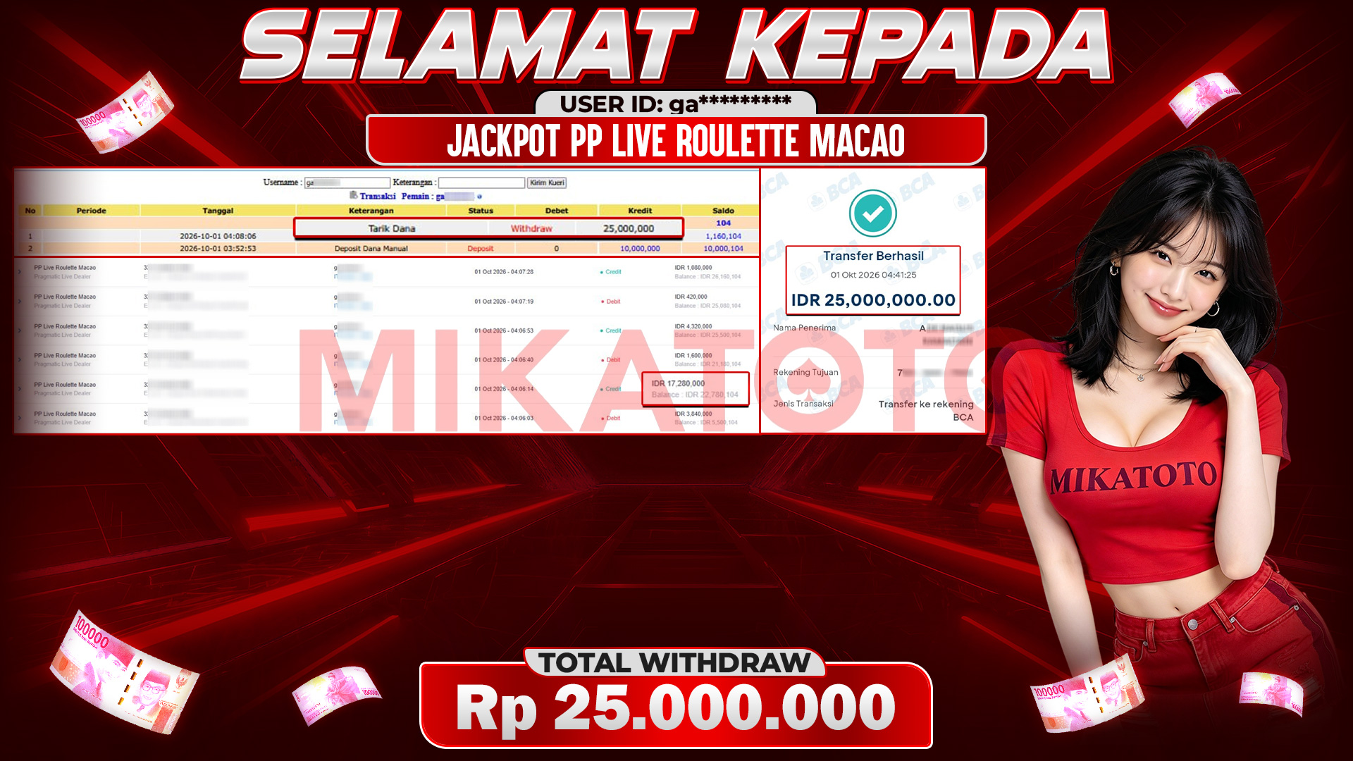 🏆 SELAMAT KEPADA PEMENANG JACKPOT DI PP Live Roulette Macao - Pragmatic Live Dealer 25,000,000 🏆