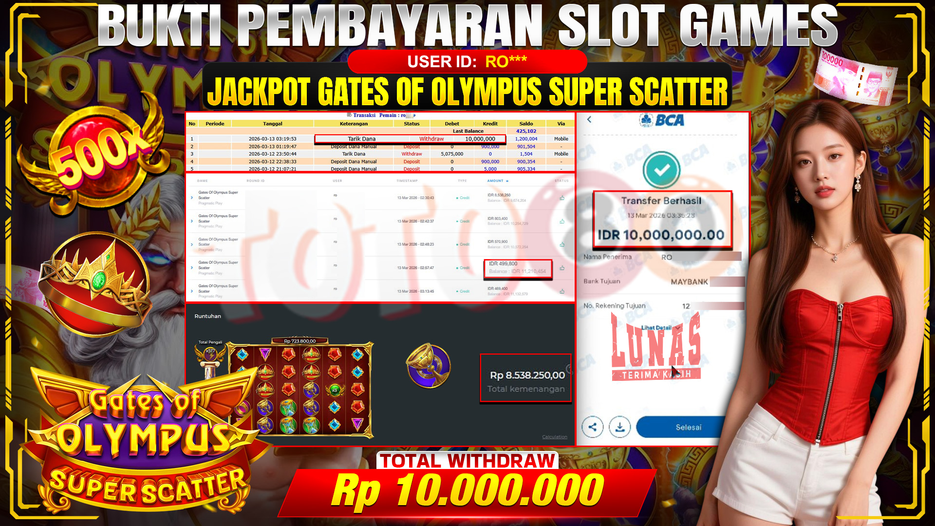 🎉 TOTO80 – JACKPOT SLOT GATES OF OLYMPUS SUPER SCATTER. RP. 10,000,000,- TELAH DIBAYARKAN! 🎉