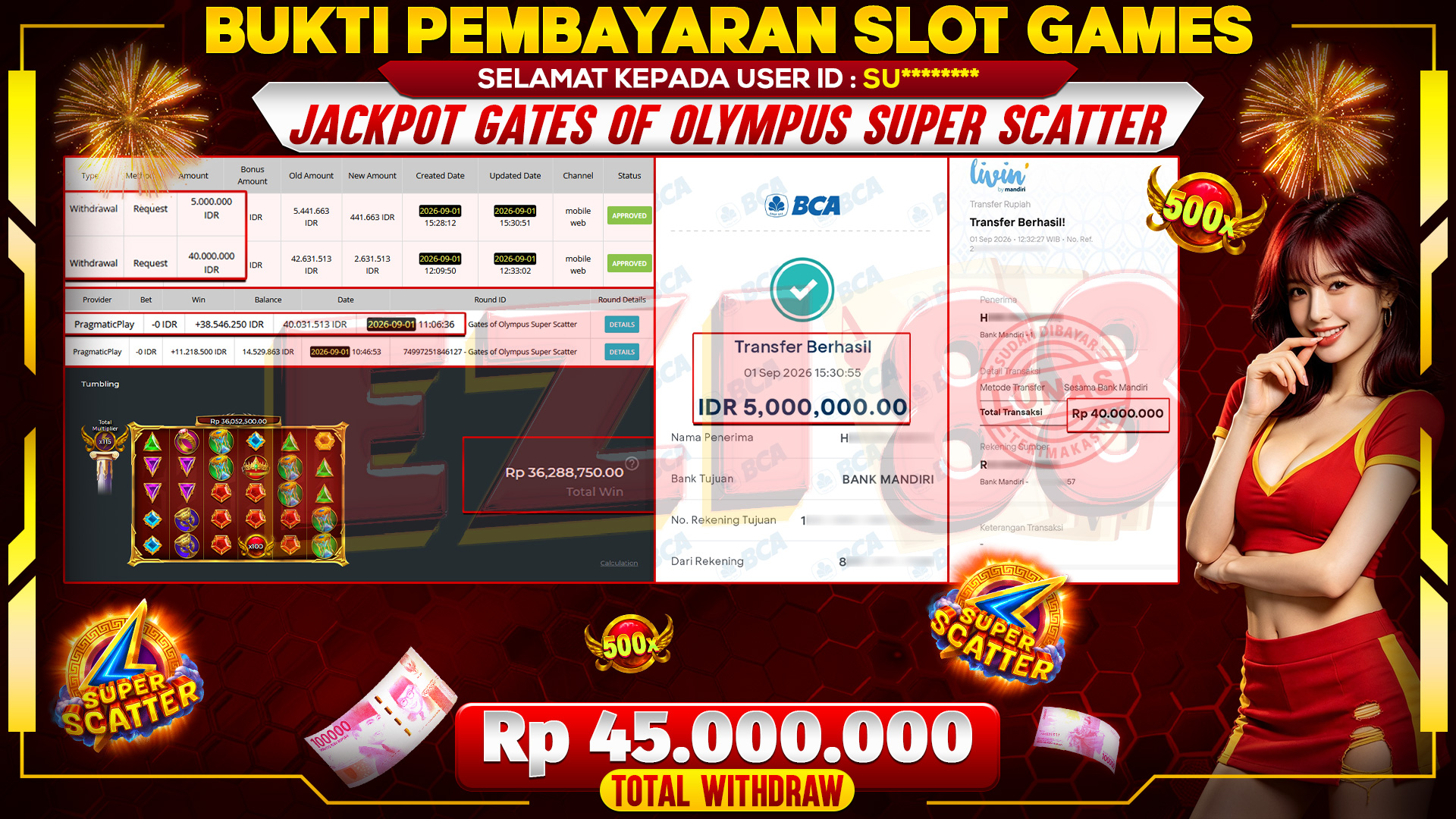JACKPOT GATES OF OLYMPUS KACA SUPER SCATTER