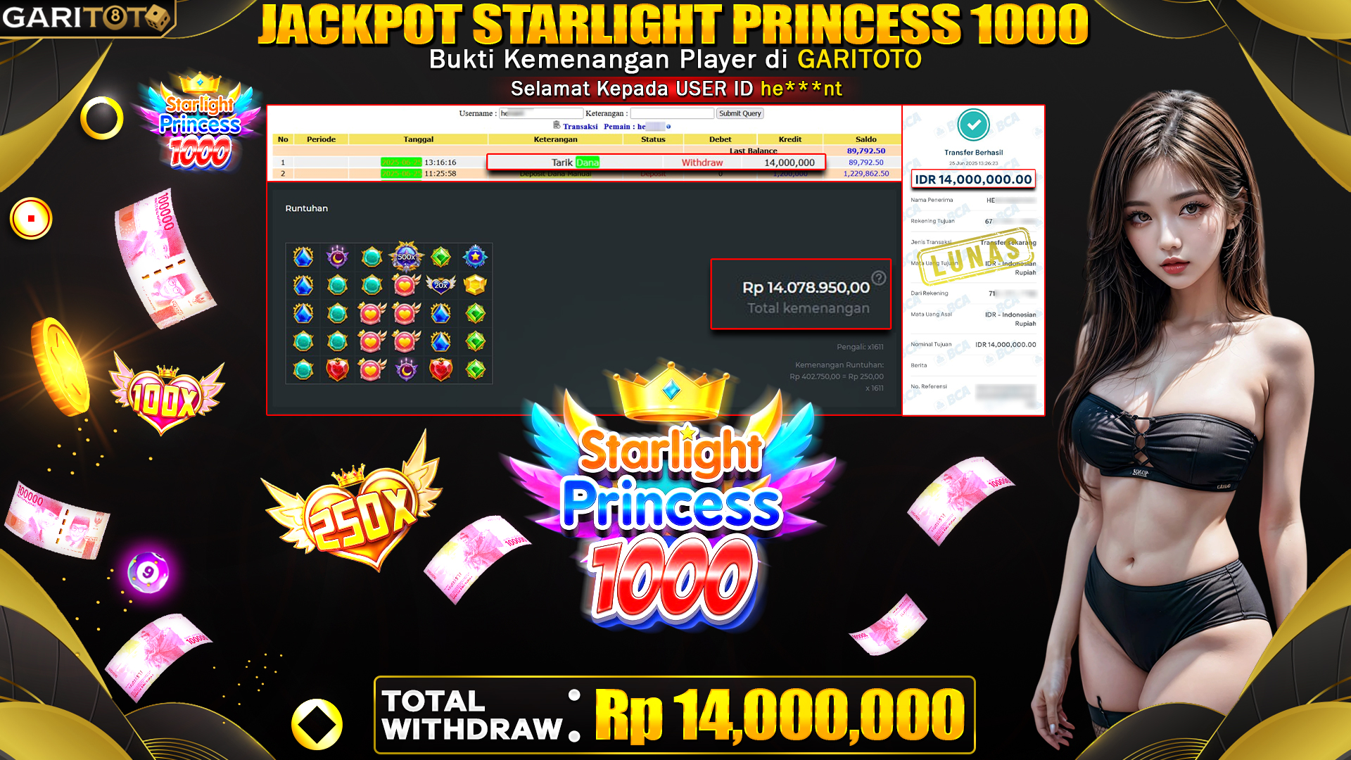 JACKPOT STARLIGHT PRINCESS 1000
