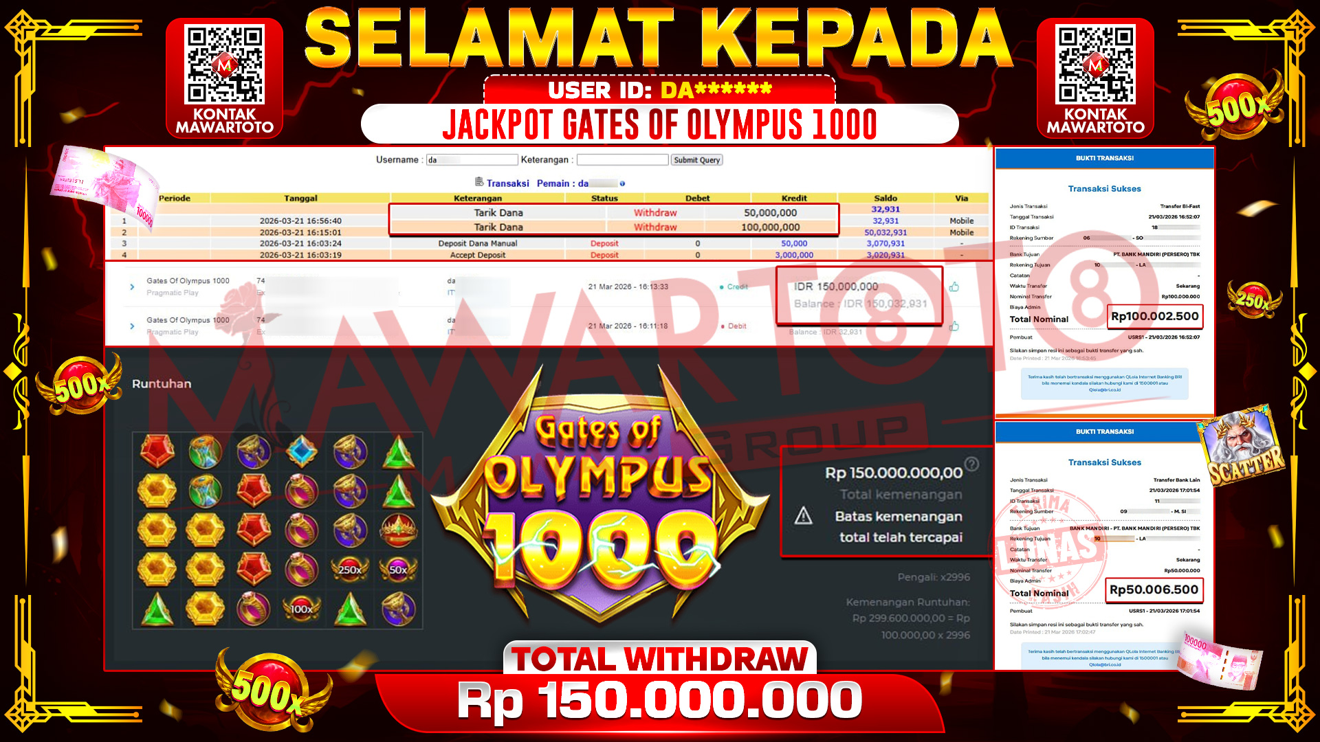 JACKPOT GATES OF OLYMPUS 1000