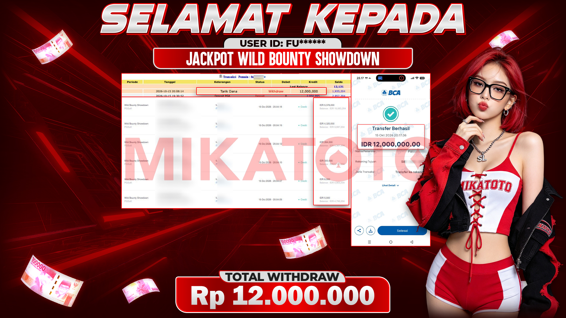 🏆 SELAMAT KEPADA PEMENANG JACKPOT DI Wild Bounty Showdown - PGSoft 12,000,000🏆