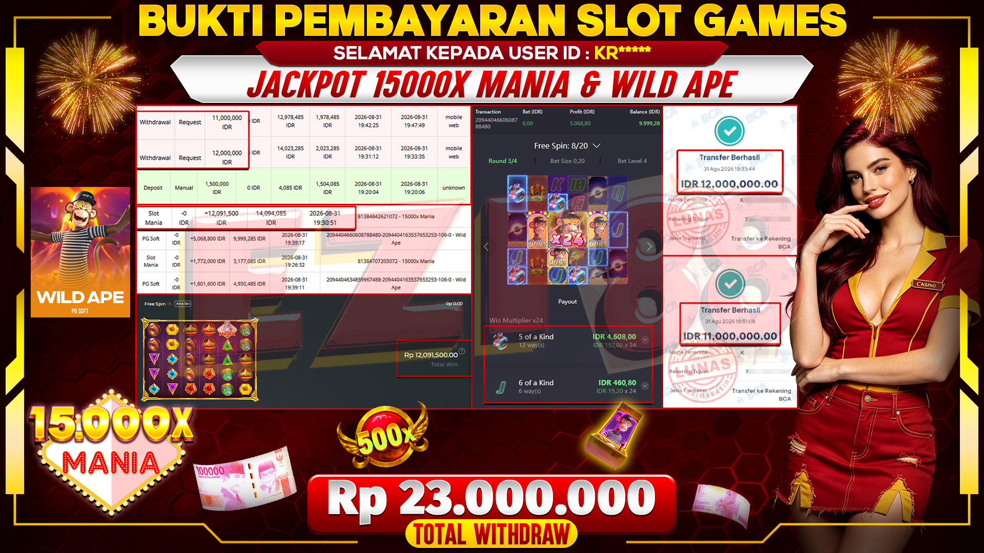 JACKPOT 15000X MANIA & WILD APE