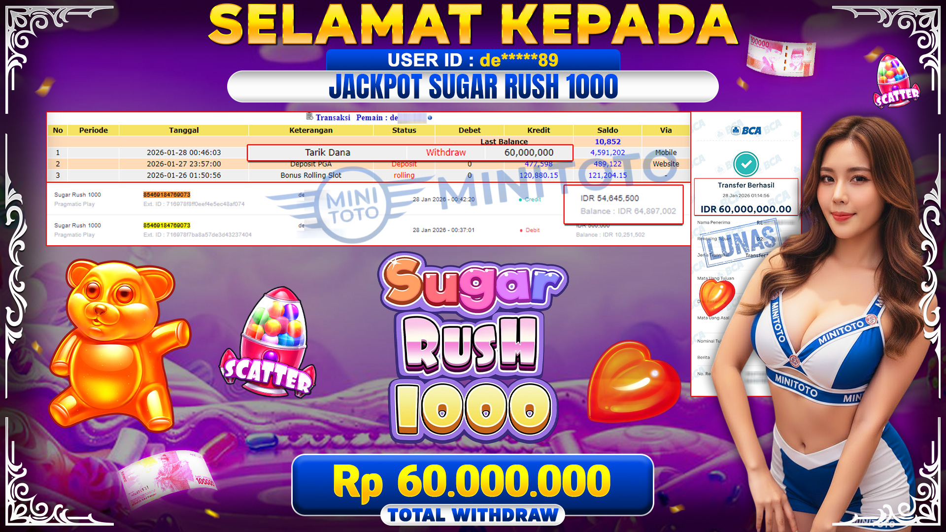 JACKPOT SUGAR RUSH 1000