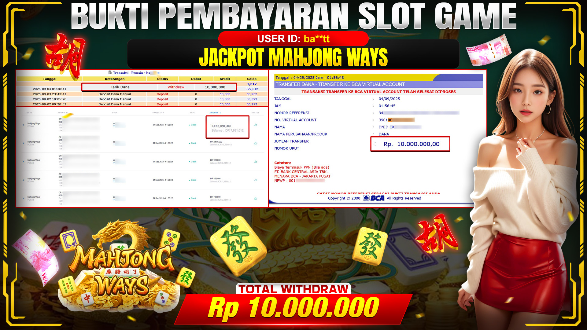 🎉 TOTO80 – JACKPOT SLOT MAHJONG WAYS RP.10,000,000,- TELAH DIBAYARKAN! 🎉