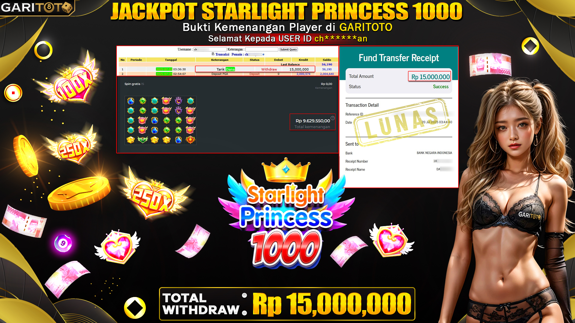 JACKPOT STARLIGHT PRINCESS 1000