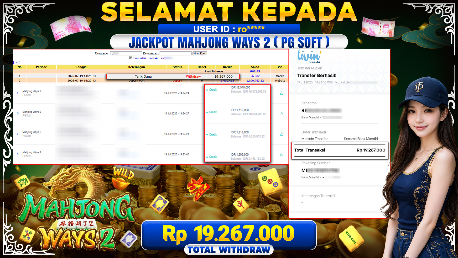 BUKTI JACKPOT MAHJONG WAYS  2 - PG SOFT
