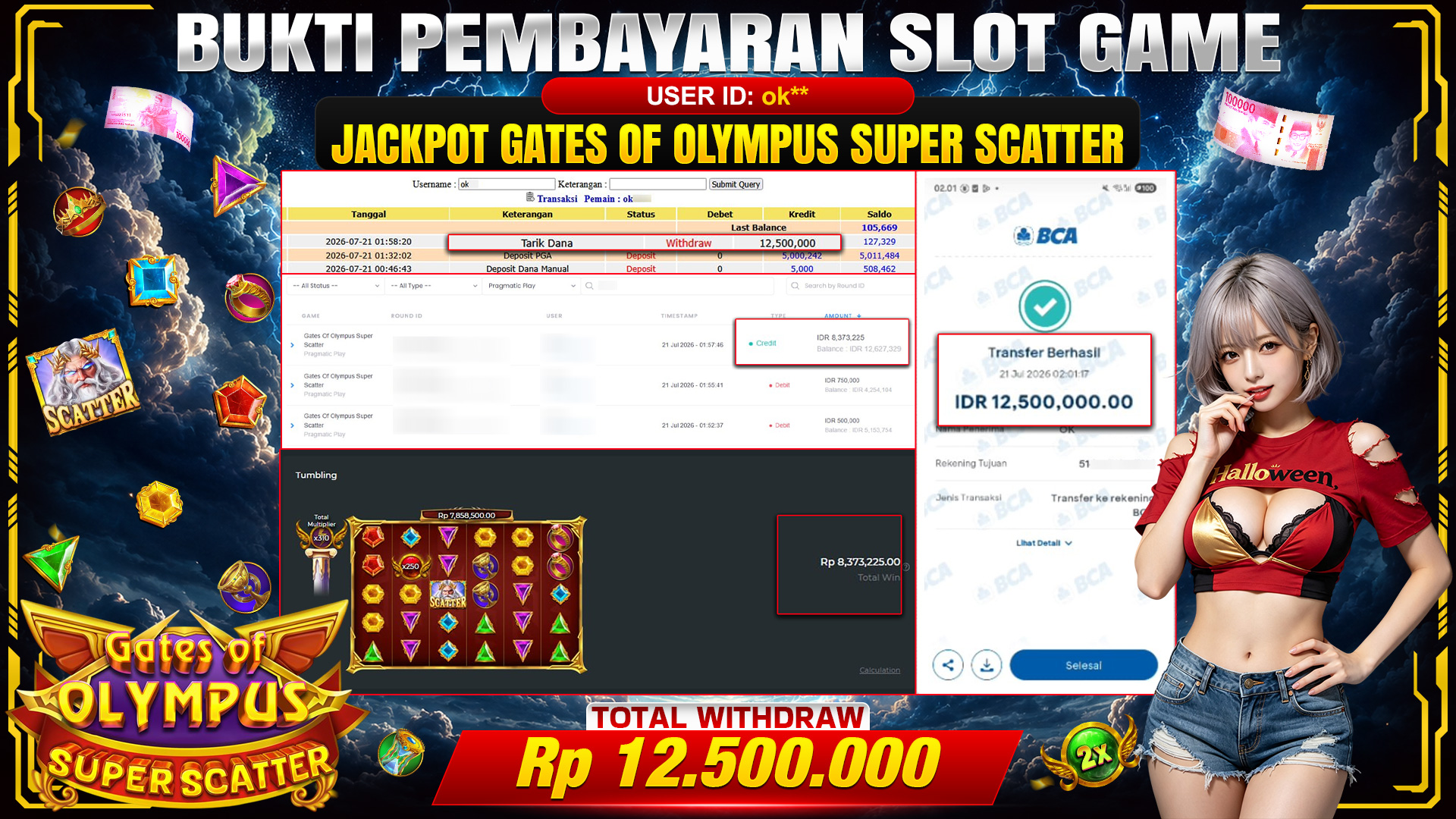 💰🎉 TOTO80 – JACKPOT SLOT GATES OF OLYMPUS SUPER SCATTER RP. 12,500,000,-  TELAH DIBAYARKAN!💰🎉
