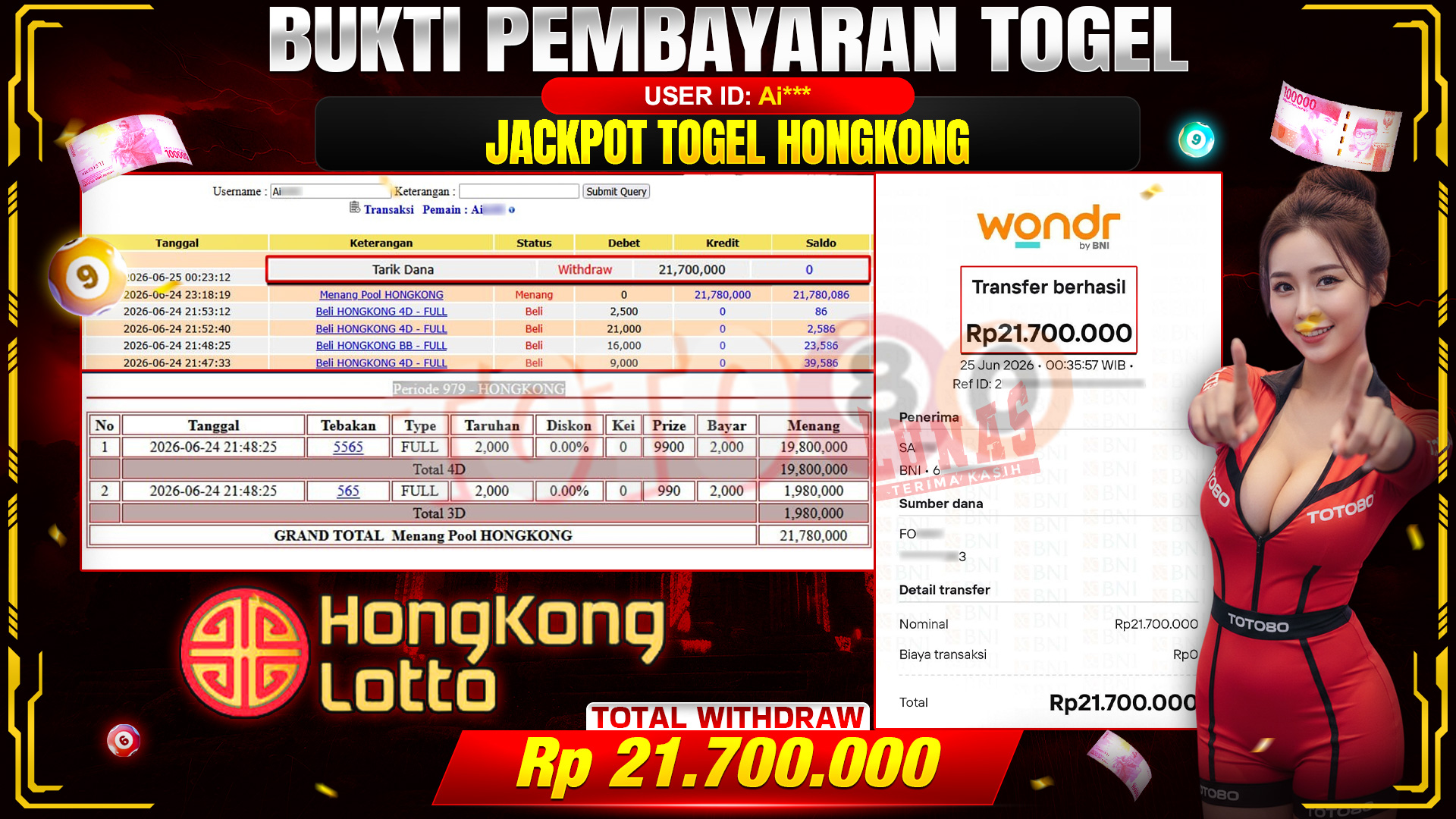 💰🎉 TOTO80 – JACKPOT TOGEL HONGKONG LOTTO RP. 21,700,000,- TELAH DIBAYARKAN! 💰🎉