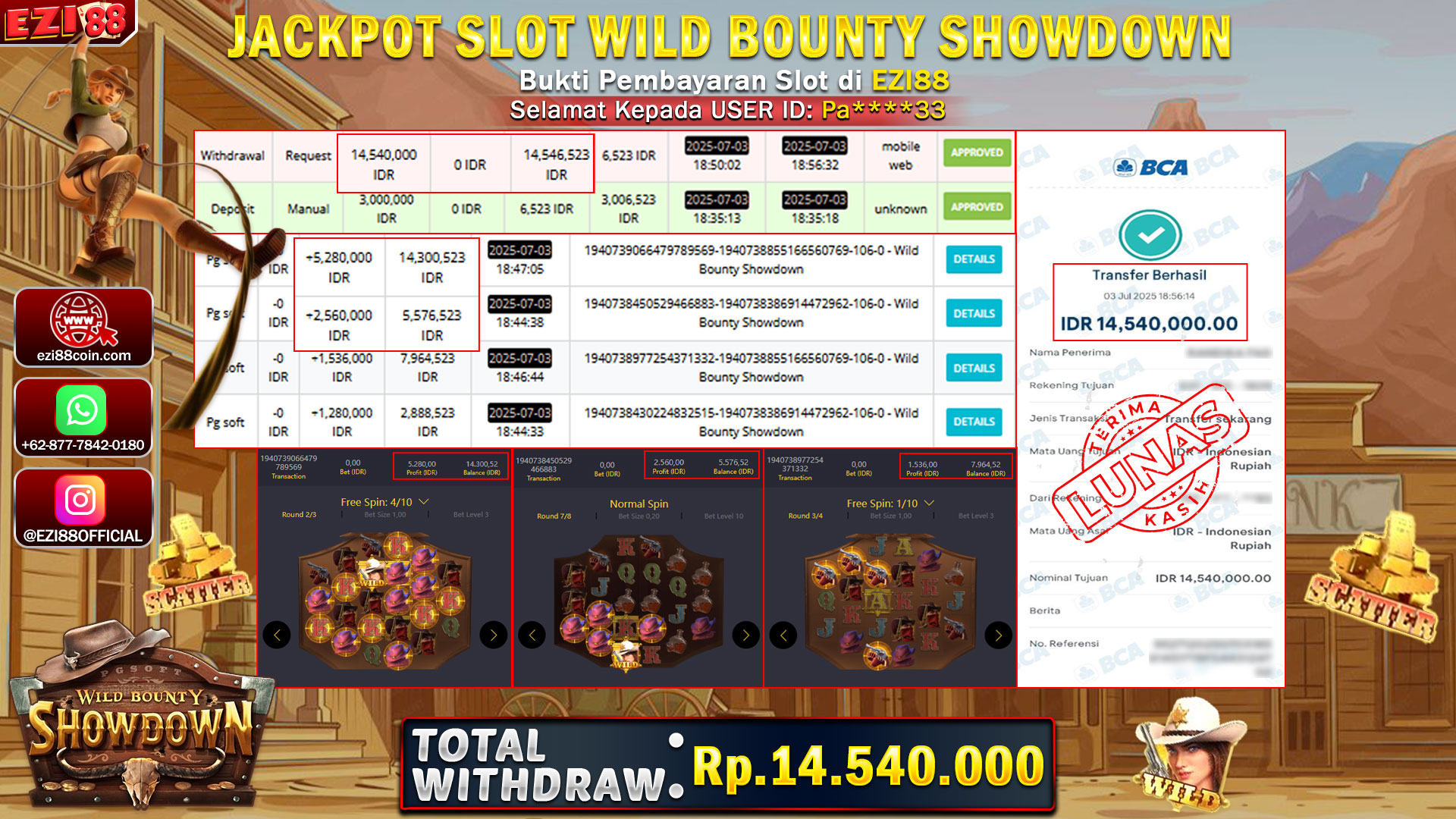 JACKPOT SLOT WILD BOUNTY SHOWDOWN