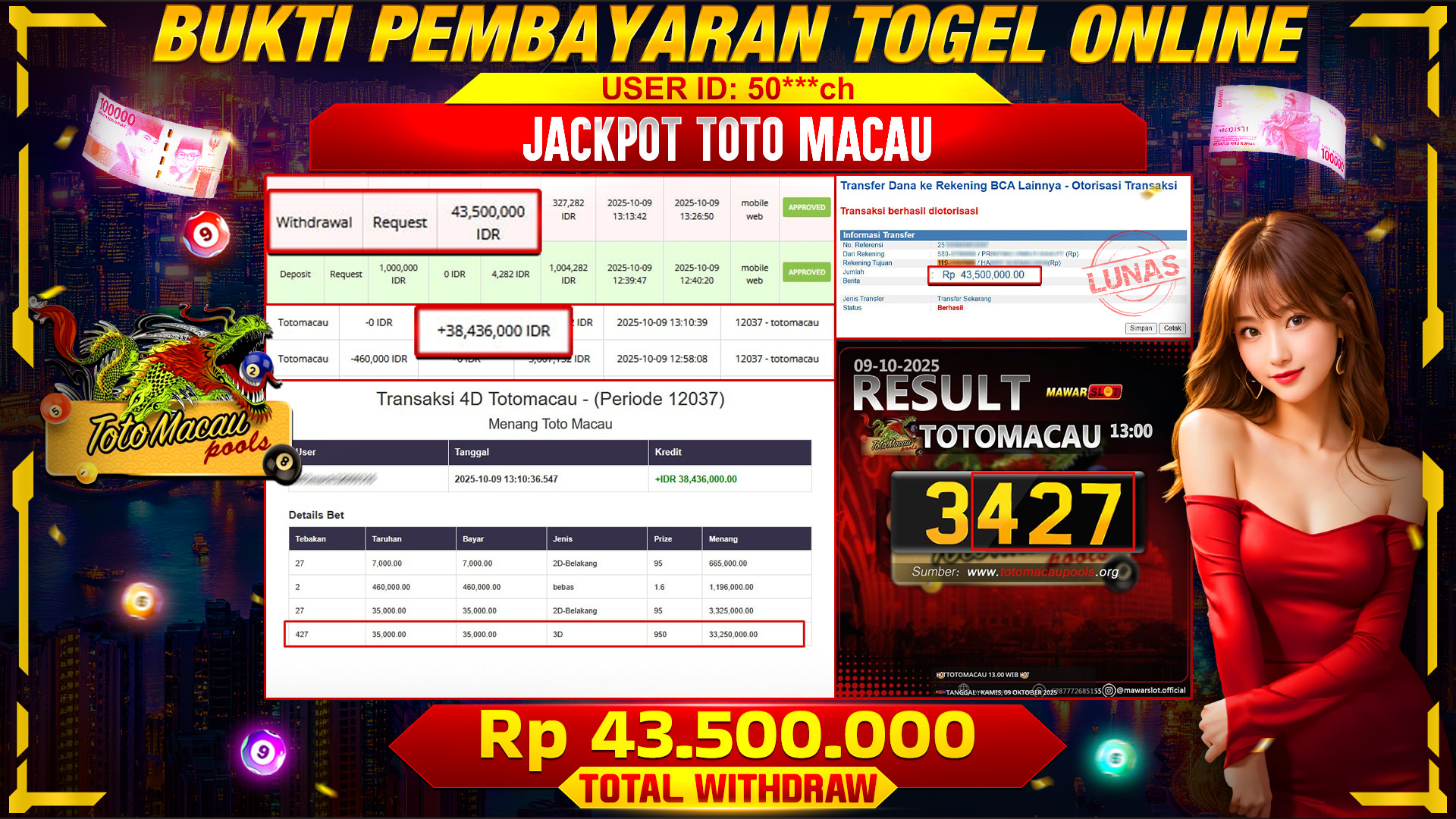 Dari Angka Jadi Uang! JP 43,500,000 IDR di TOTO MACAU JP Menggelegar! TOTO MACAU 12037 Hadirkan Kemenangan Luar Biasa