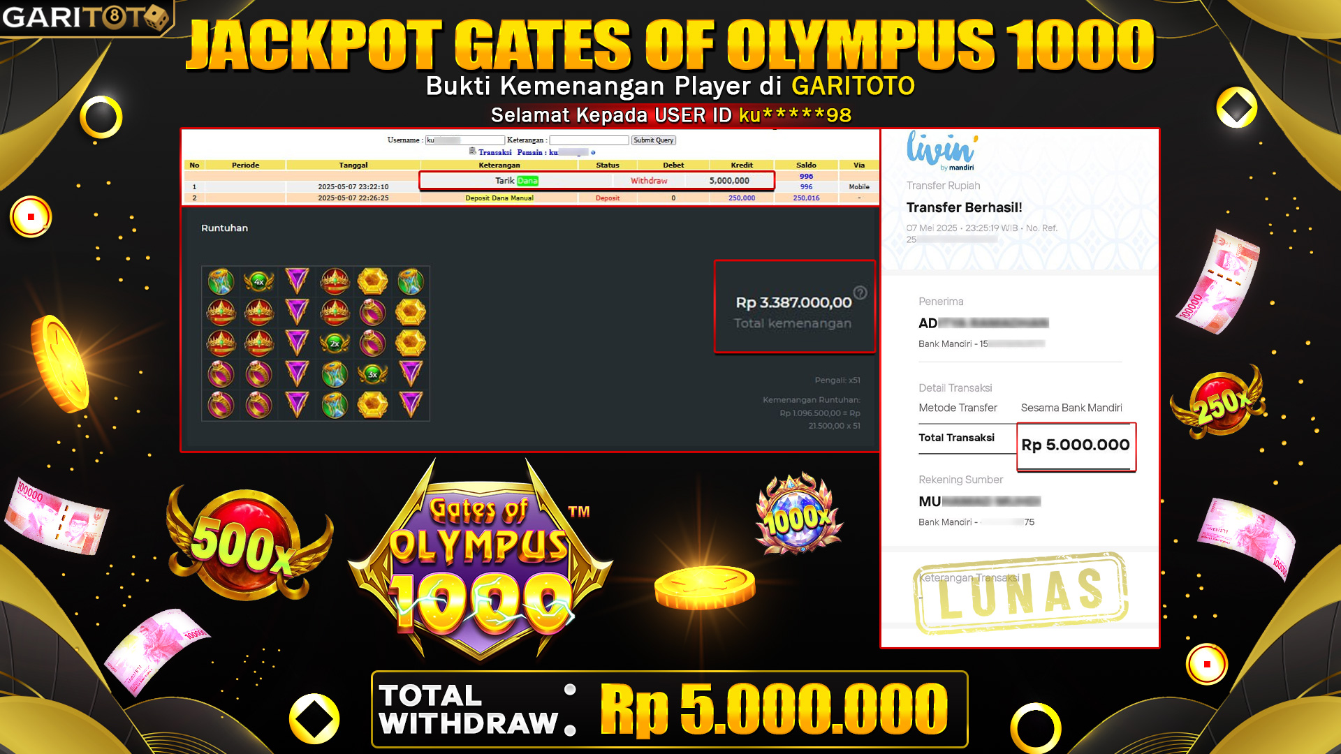 JACKPOT GATES OF OLYMPUS 1000