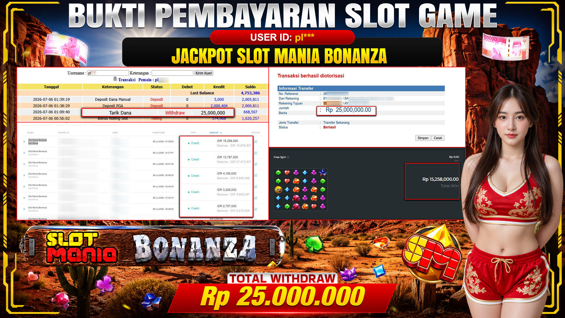 💰🎉 TOTO80 – JACKPOT SLOT MANIA BONANZA RP. 25,000,000,-   TELAH DIBAYARKAN!💰🎉